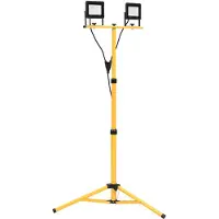 vidaXL Spotlight met statief LED 2x50 W warmwit