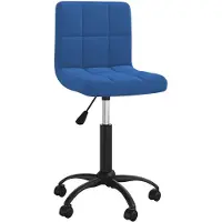 vidaXL Kantoorstoel draaibaar fluweel blauw