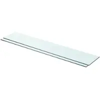 vidaXL Schappen 2 st 80x15 cm glas transparant