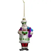 Clayre & Eef Multi Kerstbal kerstman 8*6*17 cm 6GL3325