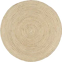 vidaXL Vloerkleed handgemaakt met spiraal ontwerp 150 cm jute wit