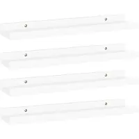 vidaXL Wandschappen 4 st 40x9x3 cm wit