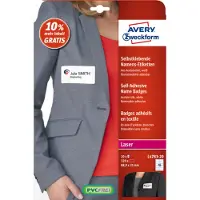 Avery Zweckform L4783-20 zelfklevende naambadge etiketten 31 x 88,9 mm (320 naambadges)