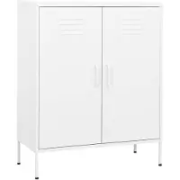 vidaXL Opbergkast 80x35x101,5 cm staal wit