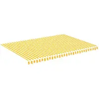 vidaXL Vervangingsdoek voor luifel 500x350 cm polyester geel en wit