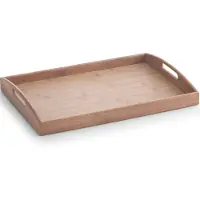 Zeller Serveerblad rechthoekig bamboe hout bruin 44 x 30 cm - Dienbladen