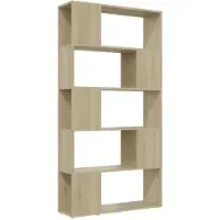 vidaXL Boekenkast/kamerscherm 80x24x155 cm bewerkt hout sonoma eiken