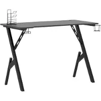 vidaXL Gamingbureau met Y-vormige poten 110x60x75 cm zwart