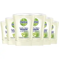Dettol No-Touch Handzeep Navulling Aloë Vera & Bamboe (Hydrate) 250ml - 6 stuks - Voordeelverpakking