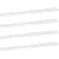 vidaXL Wandschappen 4 st 100x9x3 cm hoogglans wit