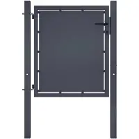 vidaXL Tuinpoort staal 100x75 cm antraciet