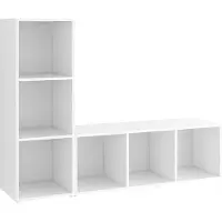 vidaXL Tv-meubelen 2 st 107x35x37 cm bewerkt hout wit