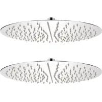 vidaXL Regendouchekop 2 st rond 40 cm roestvrij staal