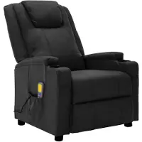 vidaXL Massagestoel kunstleer zwart