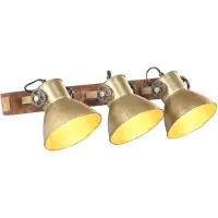 vidaXL Wandlamp industrieel E27 65x25 cm messingkleurig