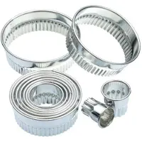 Kitchencraft Set van 11 uitstekers - geschulpte cirkel / rond - Kitchen Craft