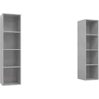 vidaXL Tv-wandmeubelen 2 st bewerkt hout betongrijs