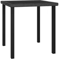 vidaXL Tuintafel 70x70x73 cm poly rattan zwart