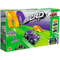 Toychamp Micro Wheels racebaan met 2 loopings