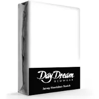 Day dream Hoeslaken - jersey - 190x220 cm - Wit