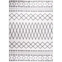 vidaXL Vloerkleed wasbaar 120x180 cm zwart en wit