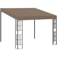 vidaXL Wandprieel 3x3 m stof taupe
