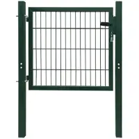 vidaXL Poort 100x100 cm staal groen