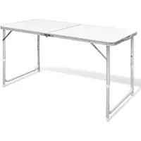 vidaXL Campingtafel inklapbaar en verstelbaar 120x60 cm aluminium