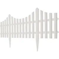 vidaXL Gazonranden 17 st 10 m wit