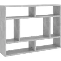 vidaXL Wandschap 75x16x55 cm bewerkt hout betongrijs