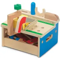 Melissa & Doug Hamer- en zaaggereedschapsbank - Houten bouwset (32 stuks)