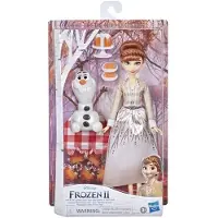 Disney Frozen 2 Anna en Olaf's Herfst Picknick, Olaf Pop, Anna Pop met Jurk en Modeaccessoires