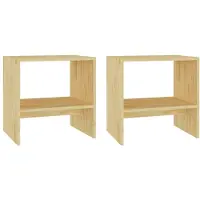 vidaXL Nachtkastjes 2 st 40x30,5x40 cm massief grenenhout