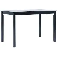 vidaXL Eettafel 114x71x75 cm massief rubberwood zwart