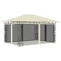 vidaXL - Prieel met Klamboe - 180 - g/m² - 4x3x2,73 - m - crème