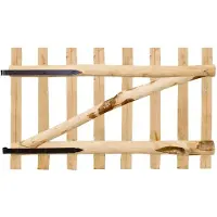 vidaXL Poort enkel 100x60 cm hazelaarhout