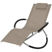 vidaXL Tuinligbed geometrisch staal taupe
