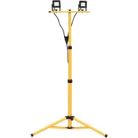 vidaXL Spotlight met statief LED 2x10 W warmwit