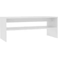 vidaXL Salontafel 100x40x40 cm bewerkt hout wit