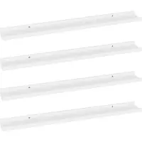 vidaXL Wandschappen 4 st 80x9x3 cm wit