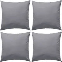 vidaXL Buitenkussens 45x45 cm grijs 4 st