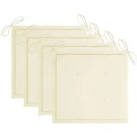 vidaXL Tuinstoelkussens 4 st 50x50x4 cm oxford stof crèmekleurig