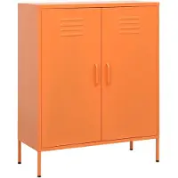 vidaXL - Opbergkast - 80x35x101,5 - cm - staal - oranje