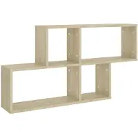 vidaXL Wandschap 100x18x53 cm bewerkt hout sonoma eikenkleurig
