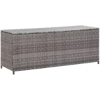 vidaXL Tuinbox 150x50x60 cm poly rattan grijs