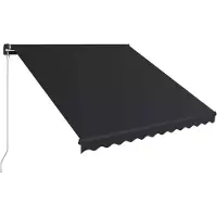 vidaXL Luifel handmatig uittrekbaar 350x250 cm antraciet