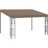 vidaXL Wandprieel 4x3x2,5 m taupe