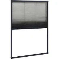 vidaXL Raamhor plissé 80x120 cm aluminium antracietkleurig