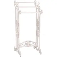Clayre & Eef Witte Handdoekhouder 40*37*91 cm 4Y0224W