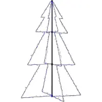 vidaXL Kegelkerstboom 200 LED's binnen en buiten 98x150 cm